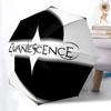 1pc Evanescence Music Automatic Umbrella - 8-Rib Portable Folding Black Iron Frame for Outdoor, Beach, Travel A0905204