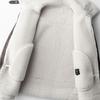 2024 Men's Trendy Shearling Lined PU Leather Motorcycle Jacket