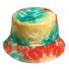 Europejsko-Amerykański Kapelusz Bucket Tie-Dye Chroniący Przed Słońcem: Dwustronny Design Graffiti dla Mężczyzn i Kobiet