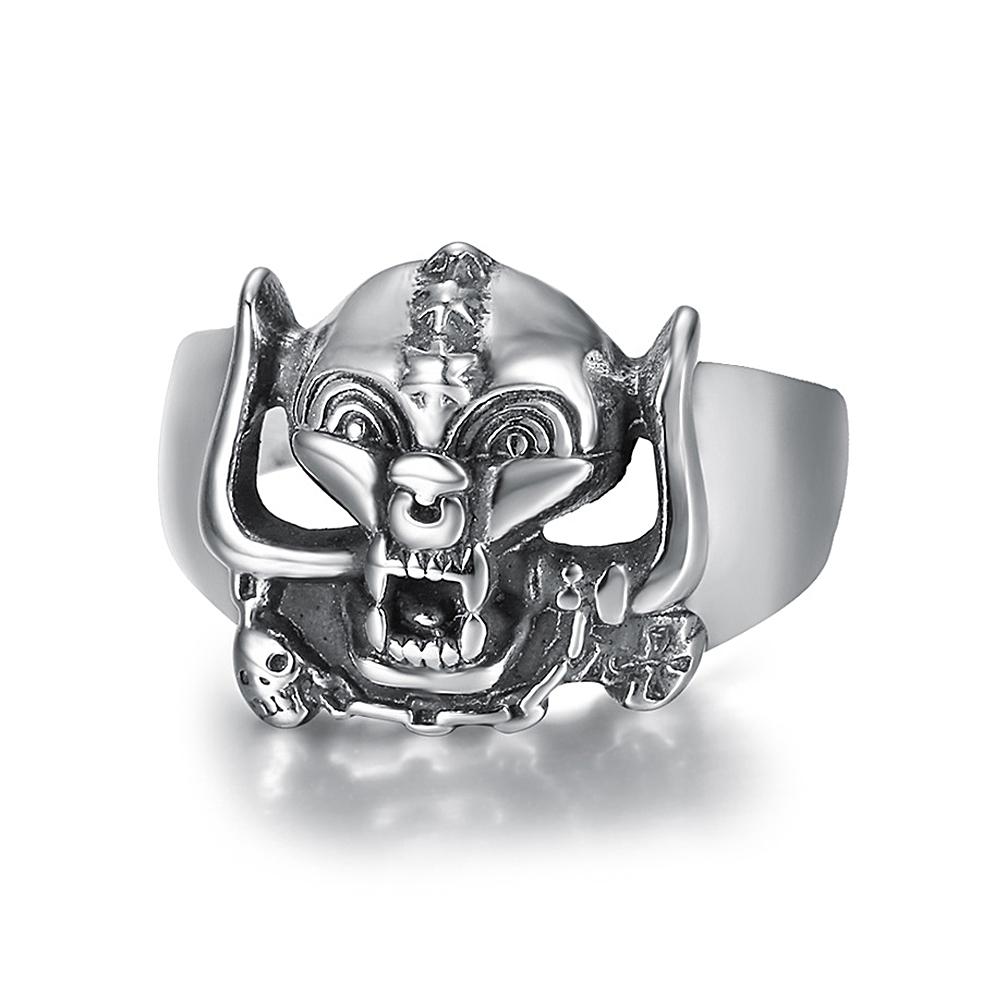 Vintage Ethnic Style Skull Biker Rings Mens Stainless Steel Rock Punk Gothic Skull Ring Fashion Party Jewelry Gifts Dropshipping