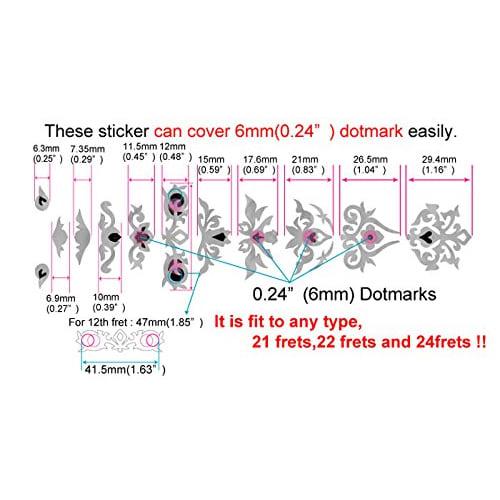 Jockomo Deluxe Vine (White Pearl) Guitar Inlay Sticker