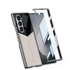 Samsung Zfold6 Mobile Phone Case Electroplated Plain Leather Carbon Fiber Pattern Jazz Supersonic Business Drop Proof New Model
