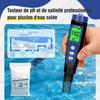 Kit Testeur Multifonction Piscine &amp; Hydroponie - pH, Sel, EC, TDS, TEMP - Pour Piscine, Aquarium, Eau Potable