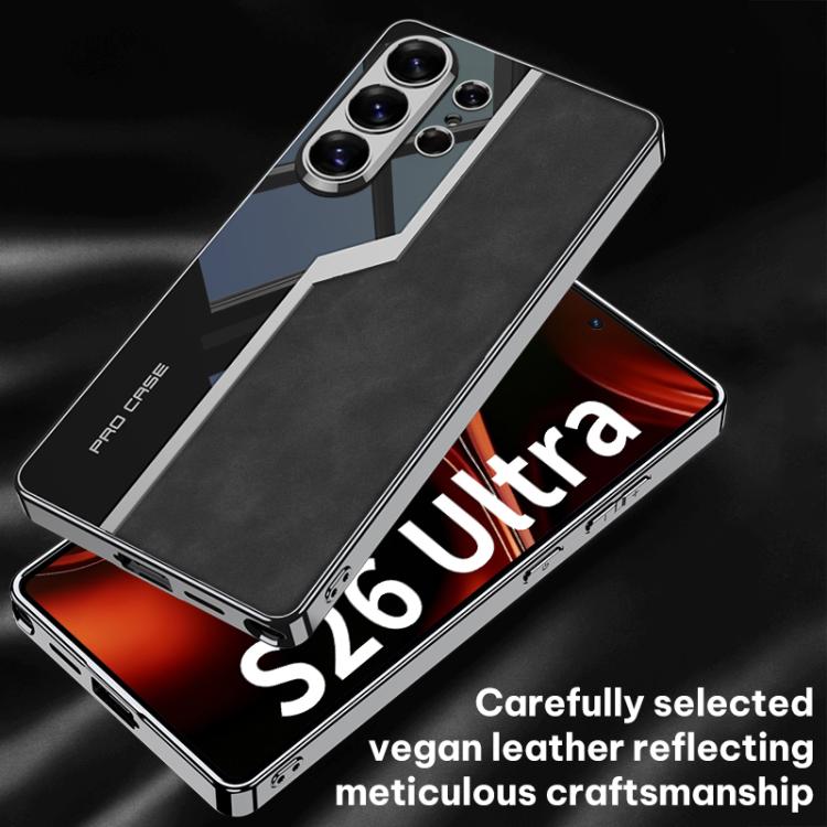 Plating TPU Leather Supercar Frosted Full Coverage Phone Case For Samsung Galaxy S26 Ultra 5G, Stylish Anti-Scratch Protective Cover