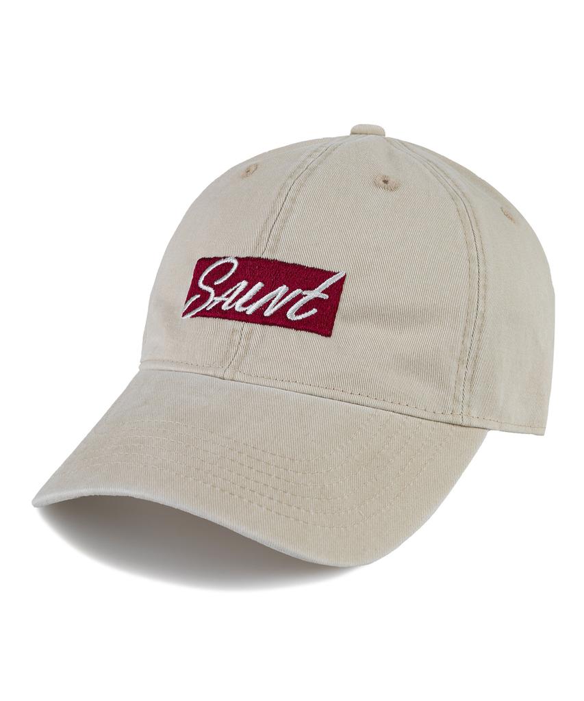 Wig Saint Box Logo Cation Washed Ball Cap - Light Beige
