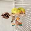 Parrot Toy, Stop The Platform, Relieve Boredom and Have Fun. Peony and Black Phoenix Bird Toy, Whining Board, Pinecone Chewing String Set