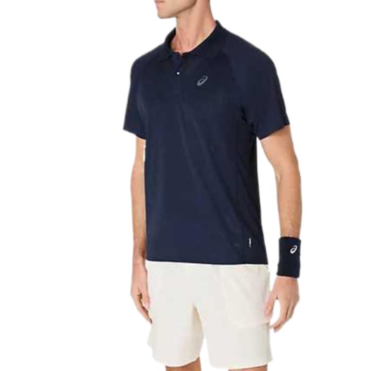 Asics Match Actibreeze Comfortable Versatile Trendy Fashion Short Sleeve Polo Shirt Men Tops 2041A365-400