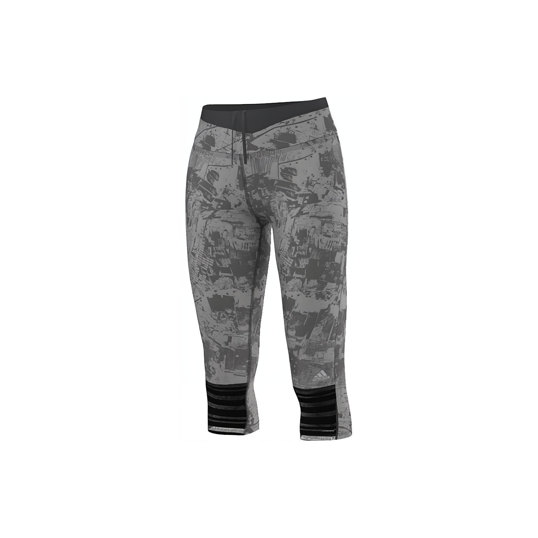 Adidas Logo Print Elastic Waist Slim Fit Five-Point Leggings Women leggings Gray S13589 S