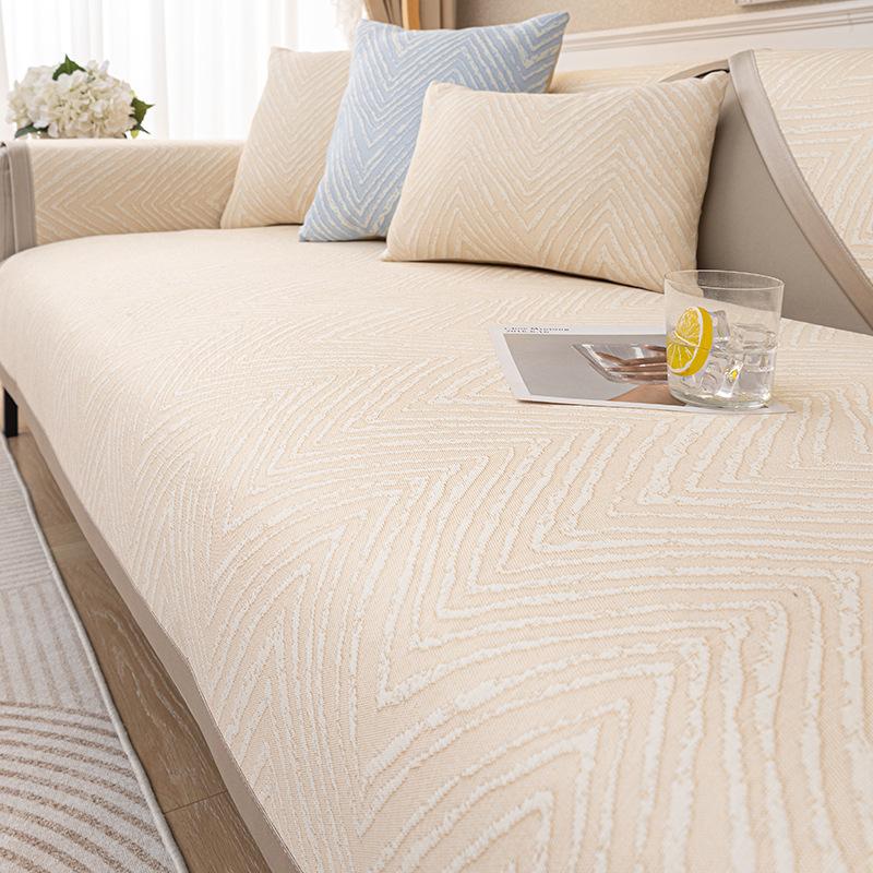 Summer Sofa Cushion Simple Modern Cool Ice Silk Summer Mat Non-Slip Cushion Ice Pad Dirt-Proof Cover Cover Cloth Thickened