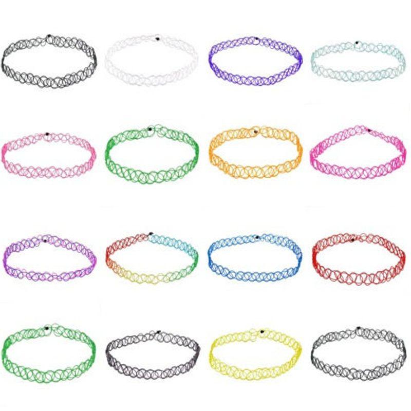 Gold Thread Fashion Short Necklace Women's Elastic Fishing Line Retro Tattoo Necklace Choker Clavicle Chain
