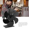 Stove Fan 6 Blades Grter   Volume Low Noise   Wr Resistance Fireplace Fan Black