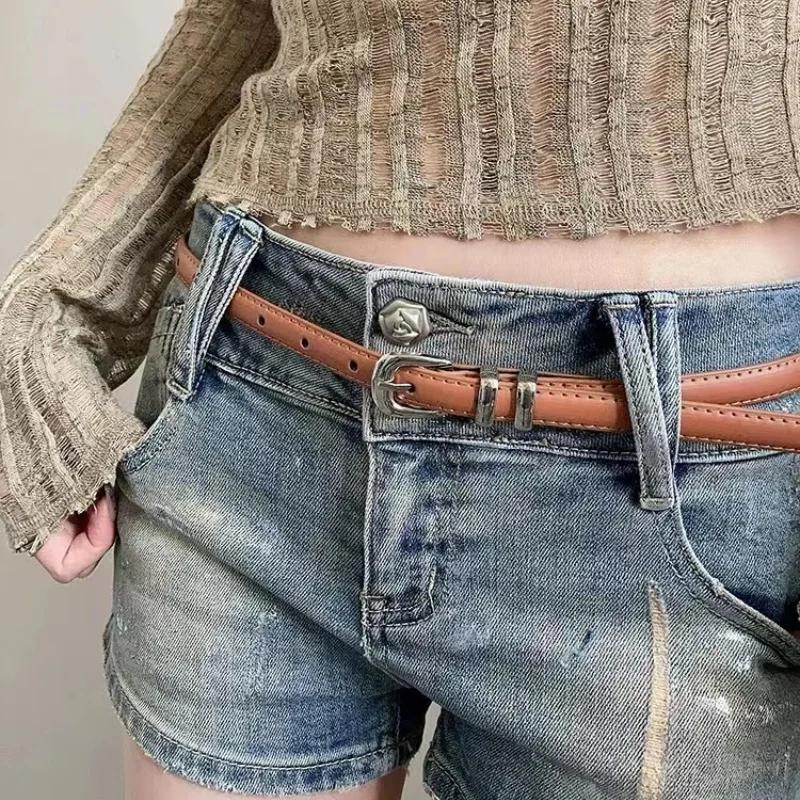 Korean Version Candy-Colored Small Leather Belt For Women Thin Style Summer Decorative Simple And Versatile Pairs With Dress