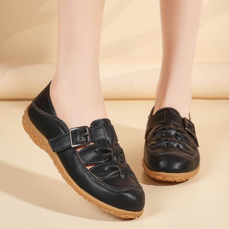 Damensandalen Sommer-Essentials Mary Jane Strand-Flats Bequeme weiche Gehsandalen Römische Sandalen für Mädchen Übergröße
