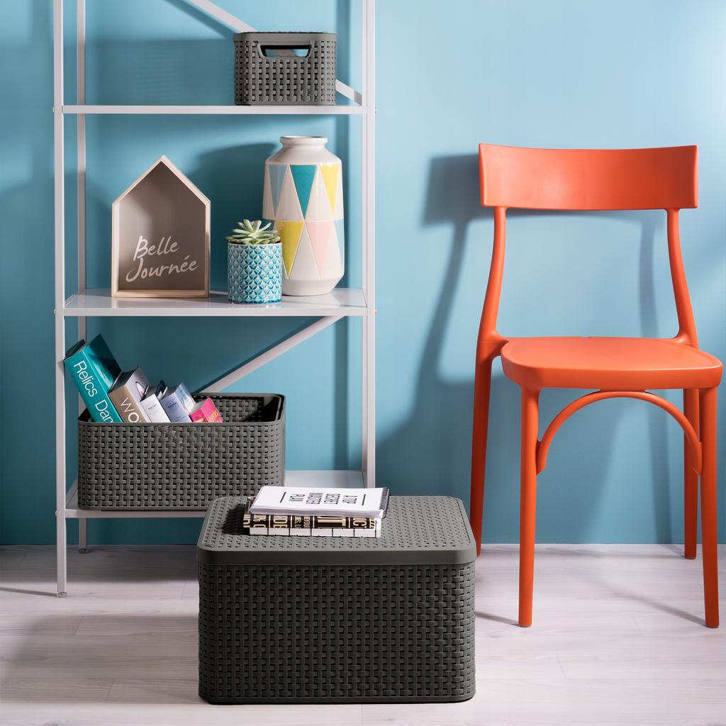 Curver Basket Container With Lid Storage