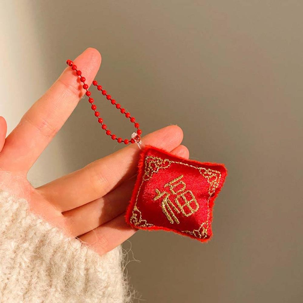 Lion Dance God of Wealth Pendant Cartoon Chinese New Year Keyring  Festive Decor