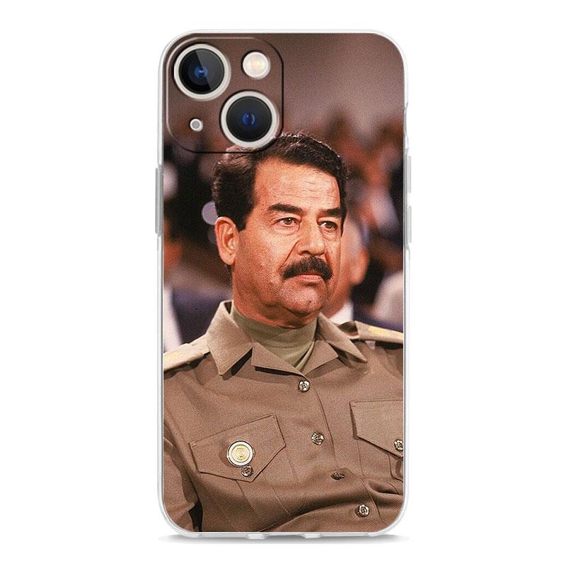 Saddam Hussein Iraq Flag Phone Case For iPhone 15 16 14 13 12 11 Pro Max XS X XR SE 7 8 Plus Clear Silicone Lens Protect Cover