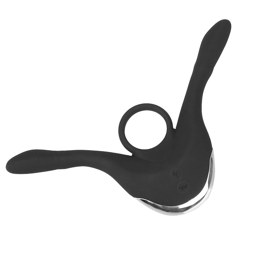 Electric Shock Penis Ring Vibrator Delay Ejaculation Dildo Anal Clitoris Stimulation Vibrating Cock Rings 10 Speed