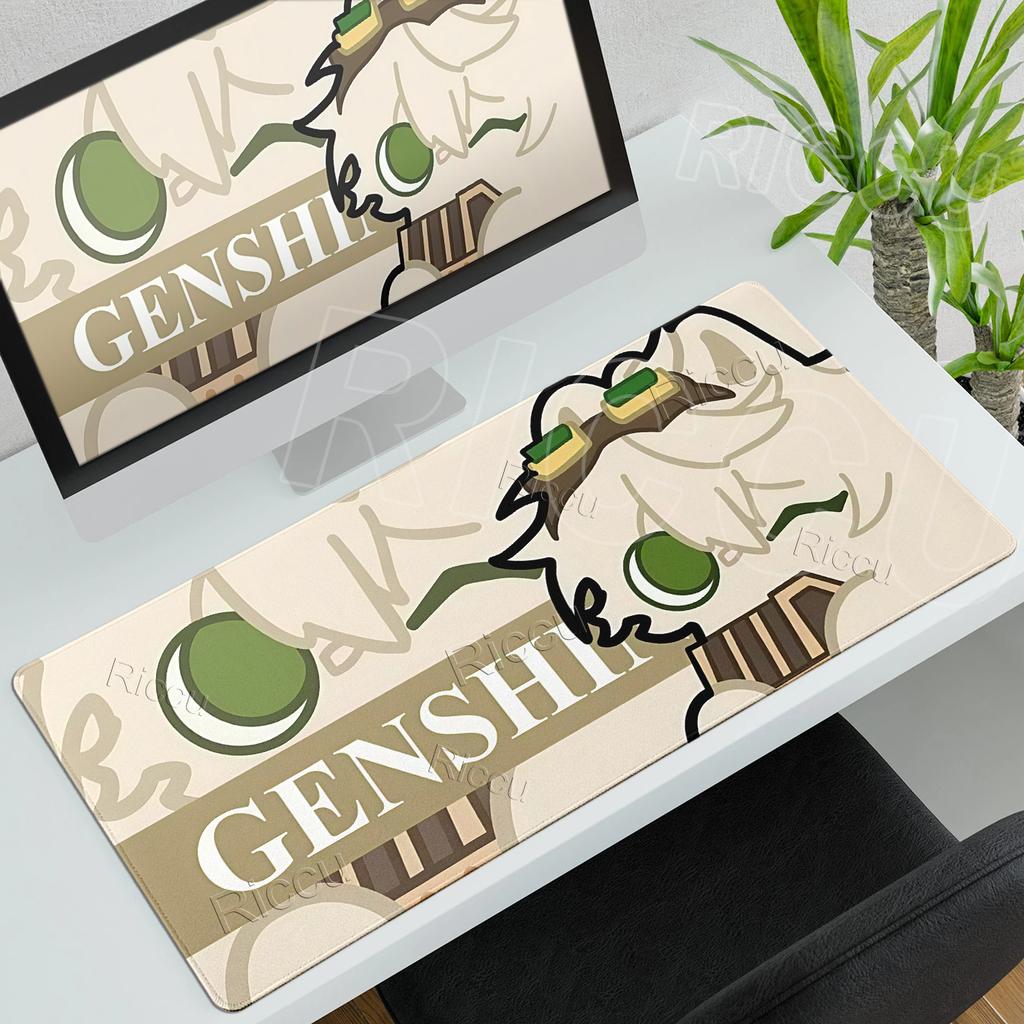 Mouse Pads Extended Genshin Impact Aesthetics Minimalist Gamer Accessories Computer Keyboard Mat Nonslip Rubber Pad Lockedge Rug