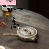 Yixing Purple Clay Teapot, Original Ore, Agarwood Mud, Firewood, Burning, Ruyi Tang Yu, Side by Side, Teapot, Kung Fu Tea Set