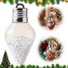 Clear Plastic Fillable Ornaments Christmas Bulb Shape Storage Jar, Transparent Refillable Light Stocking Stuffers Ornament, Tree Pendant for