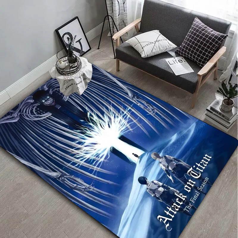 Een Attack On T titan Tapijt Vloerkleed Kunst voor Kamerdecoratie Huis Slaapkamer Bank Cadeau Kinderkamer Tapijt Antislip Vloermat Verjaardagscadeau Cadeaus