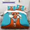 Cartoon Pattern Bedding Quilt Set Quilt Cover Pillowcase Home Decoration Birthday Gift (1 * duvet cover + 2 * pillowcase, without core)