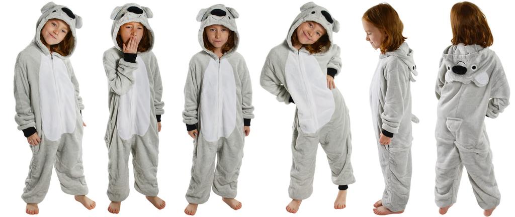 Piżama dziecięca kombinezon koala strój kigurumi świąteczny dziecięcy 146-152 Kombinezon dziecięcy 039pcN koala - 146-152