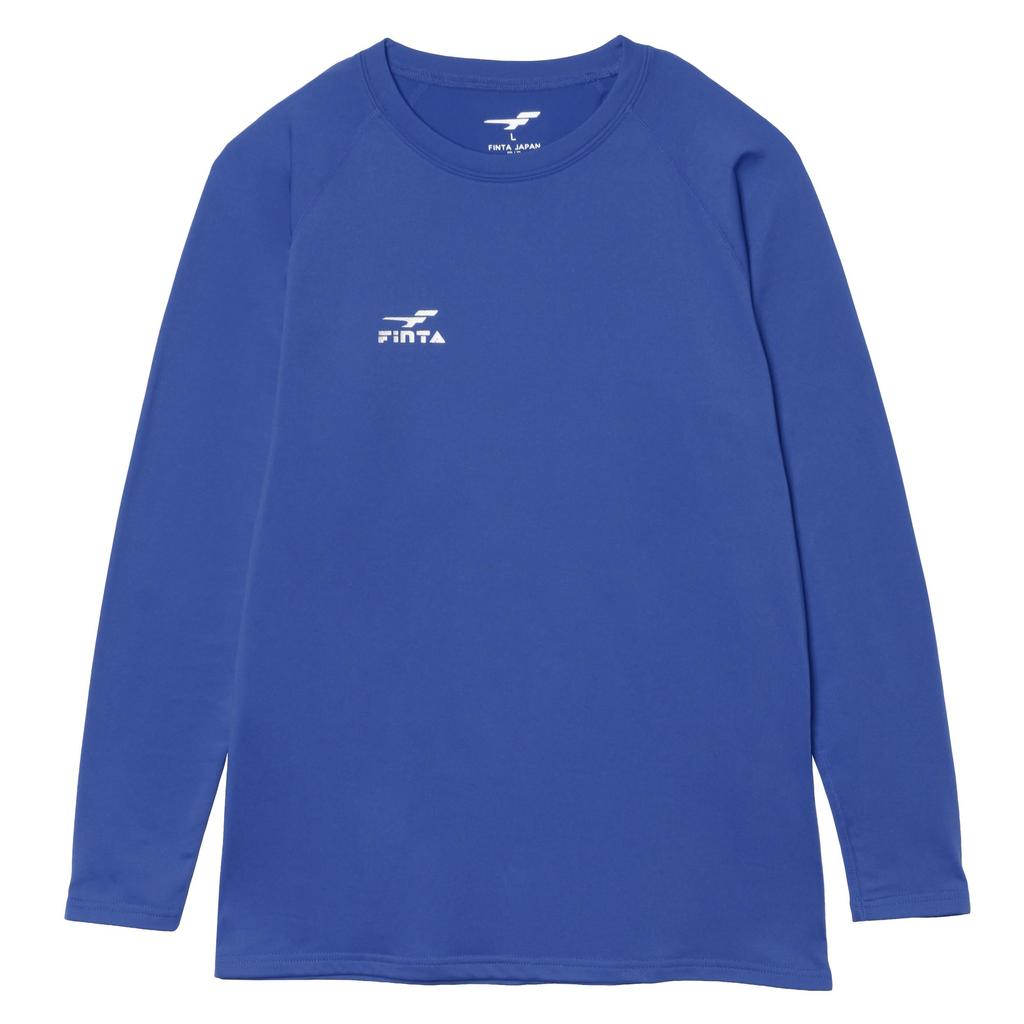 Warm Sports Innerwear Shirt FTE0030 Blue Size O [Finta] Men's Long-Sleeve (2100)
