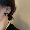 Black Bowknot Cube Crystal Earring Square Bow Earrings for Women New Jewelry Fashion Pretty Gifts