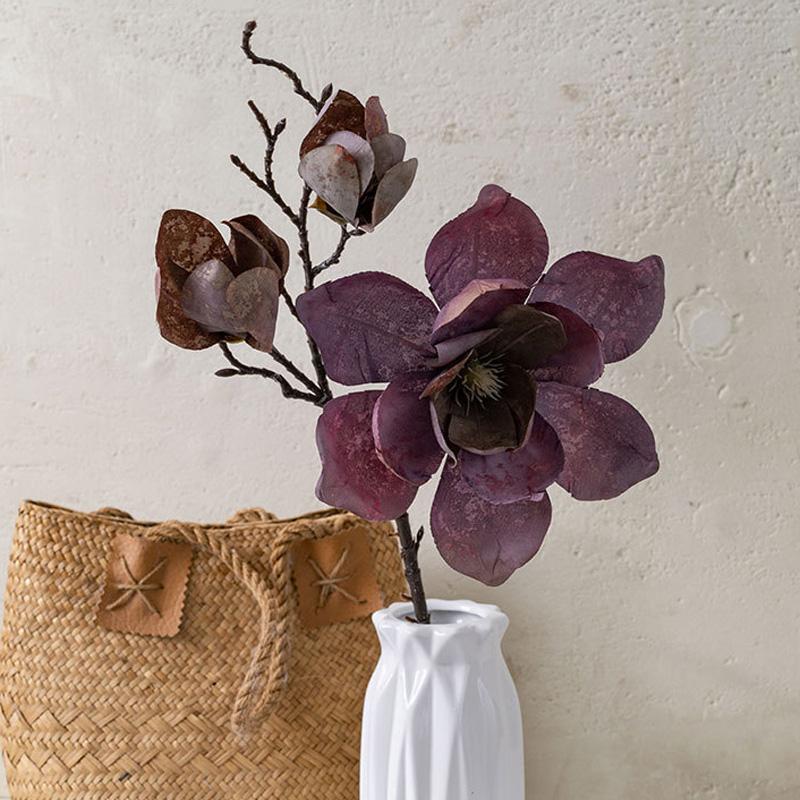 1PC Artificial Flowers Large Orchid Flowers Real Touch Wedding Party Decor Luxury Magnolia Branch Elegant Fake Flower
