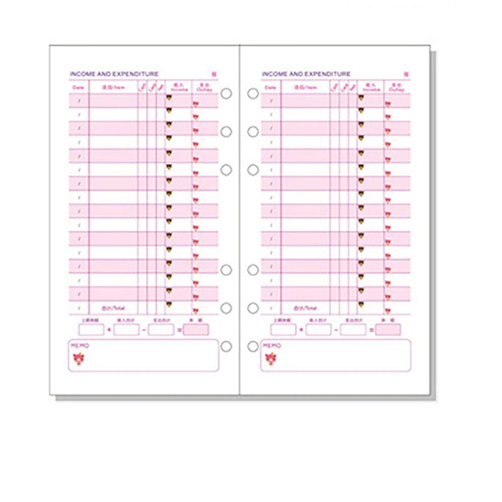 

40 sheet Weekly Daily Planner Monthly Notebook Refill Loose Leaf Paper Refill Binder Inner Pages A6-Style1