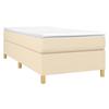 Cadre de lit avec matelas - Maison Exclusive - 90x190 cm - Tissu Crème - Relaxation maximale