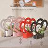 Heart-Shaped Peach Paper Flower Basket - Waterproof, Handheld for Weddings and Qixi Festival Celebrations