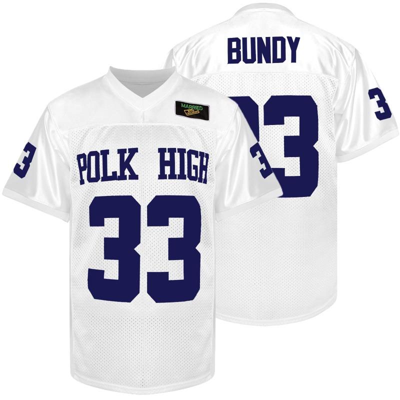 Al Bundy #33 Polk High Filmowa Koszulka Footballowa Szyta Niebieska S-3XL Wysoka Jakość XL