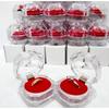 50/1pcs Jewelry Tray Transparent Crystal Ring Boxes Earrings Earrings Small Accessories Storage Box Jewelry Box Crystal Boxes