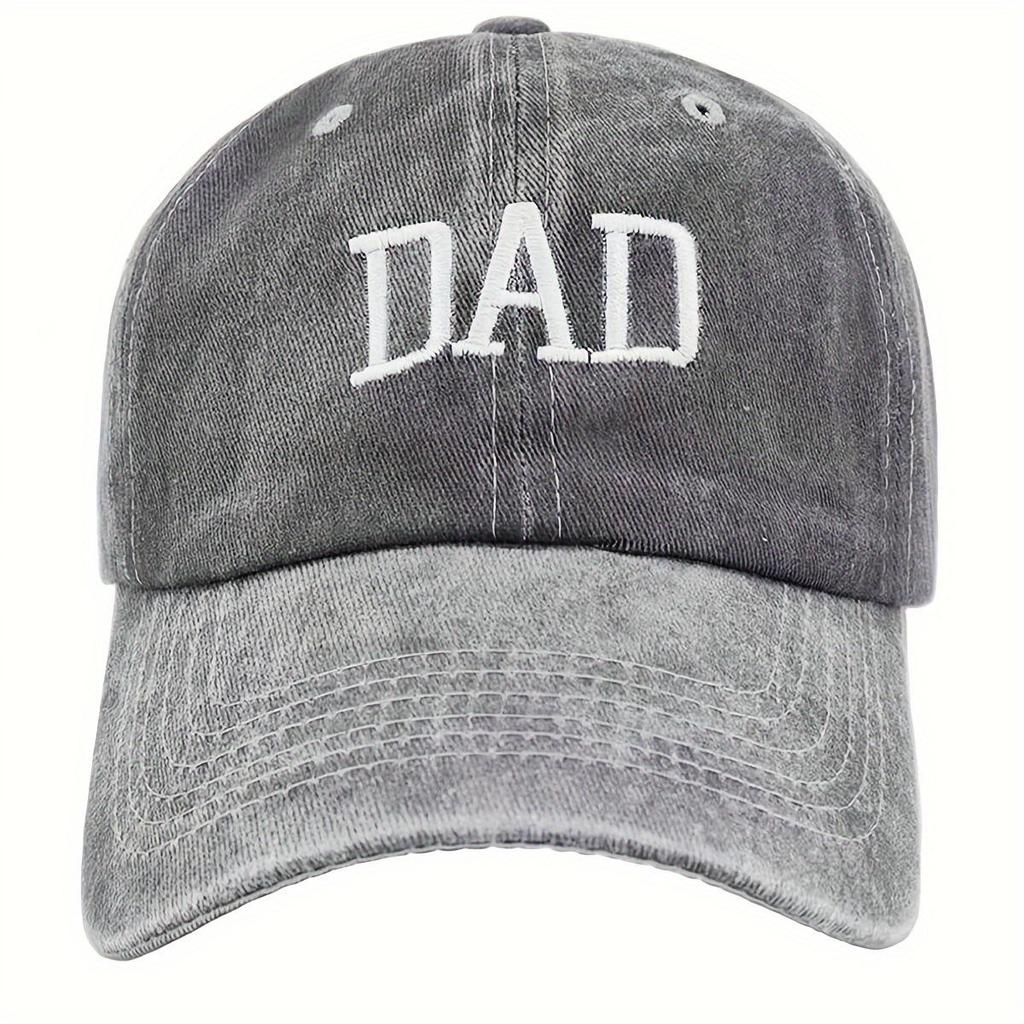 Letter Embroidery Washed Baseball Cap - Mother's Day MOM & DAD Hat