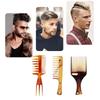 PP Material Hair Comb Set Professional Pick Comb Salon Use Fish Bone Comb  For Thick Curly Hair