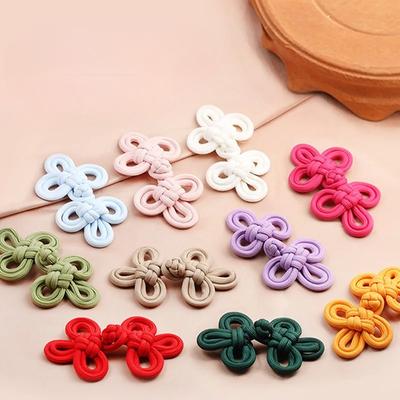 1pcs Chinese Knot Clasps Vintage Button Cord Toggles for Qipao Jacket, Wedding Hanfu Accessory