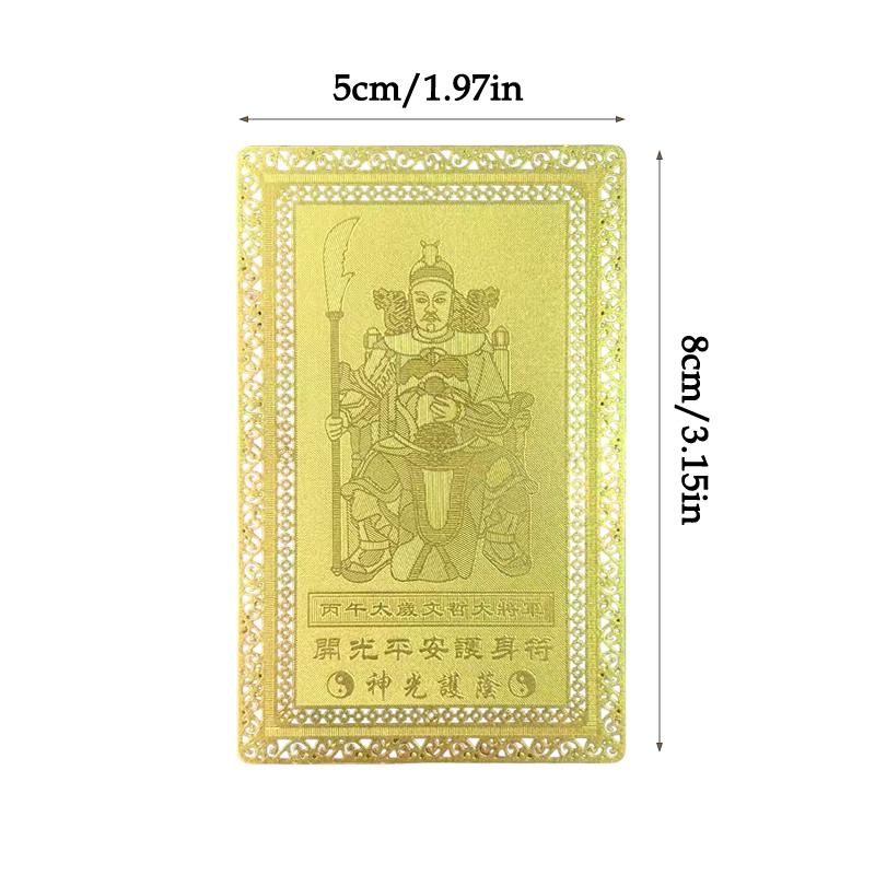 2026 Tai Sui Amulet Card Feng Shui Prayer Gold Card Amulet Safe Bring In Wealth And Treasure Exorcism Protection Buddha Gift