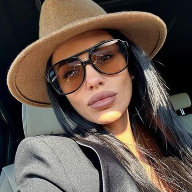 European American Vintage Sunglasses Men Pilot Shape Double Bridge Woman Glasses Driving Hiking Women Sun Glasses