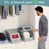 1pc Multifunctional Dust-proof Fabric Storage Box with Zipper Closet Organizer Baseball Caps Hats Clothes Organizer and Storage