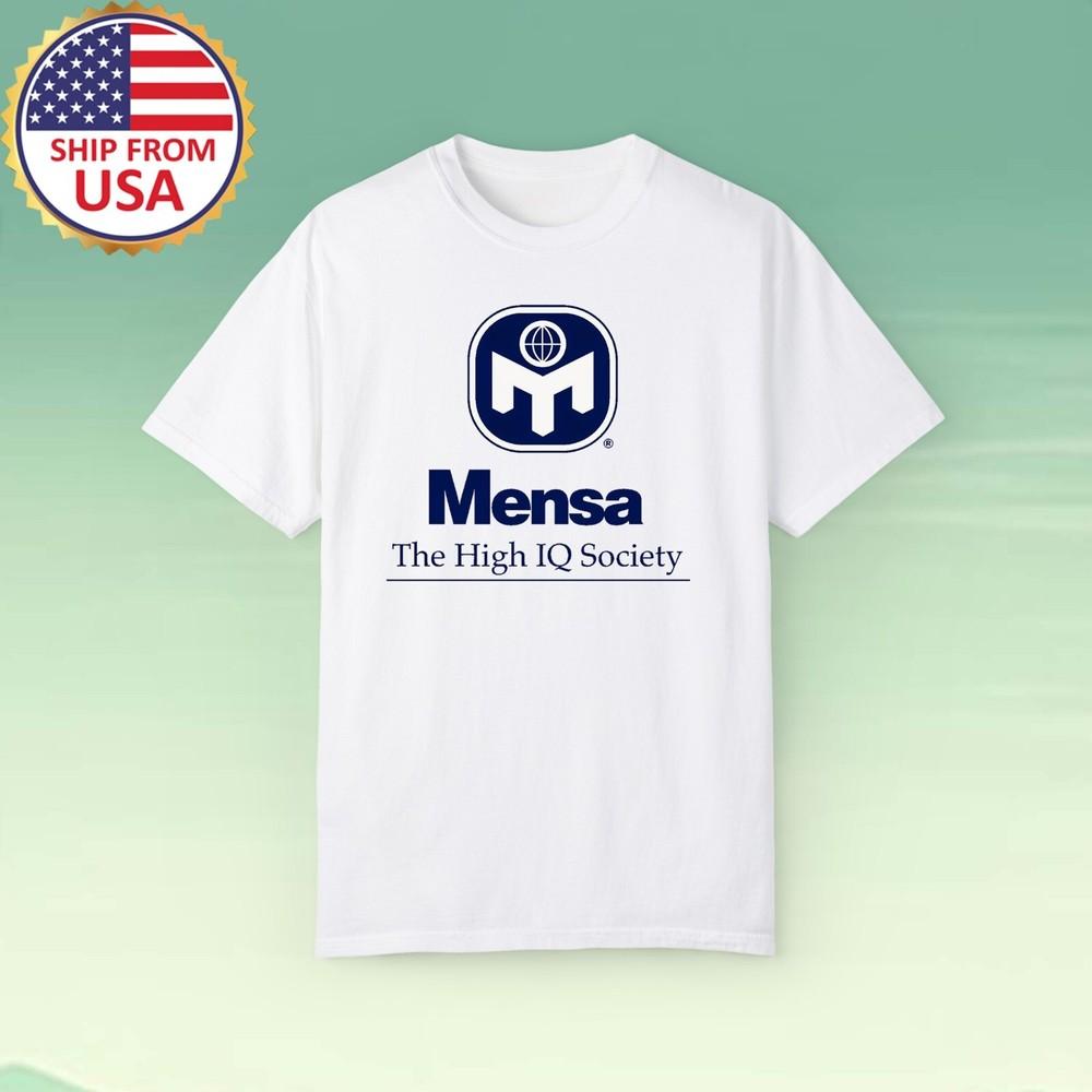 Mensa International Men#039;s White Size S5XL Unisex T-Shirt XL