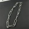 Tooxika Vintage High Feeling Thick Chain Textured Cuban Chain Necklace Heavy Streetwear Collarbone Chain