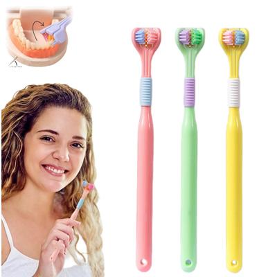 Üç Taraflı Diş Fırçaları Yetişkinler İçin Yumuşak Kıllı Diş Fırçası V Şekilli Diş Fırçası Kaymayan Temizleme Diş Fırçası Diş Fırçası Derin