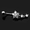 Colorful Flower Pendants Belly Button Ring Rhinestone Body Piercing Jewelry  Women