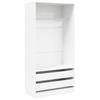 White Wardrobe 100 x 50 x 200 cm Particleboard