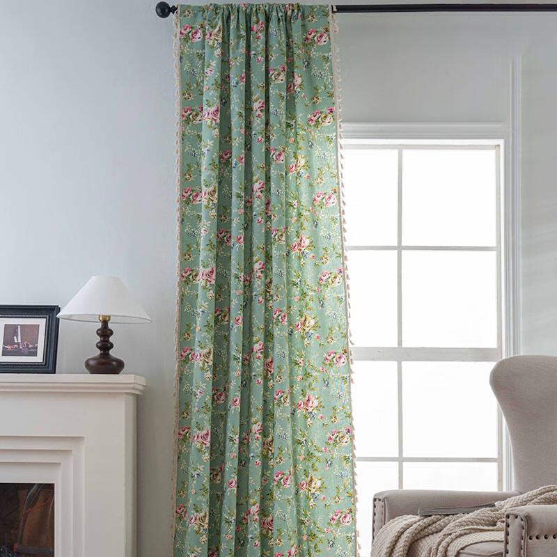 Jingga Pastoral Printed Semi-Blackout Curtain