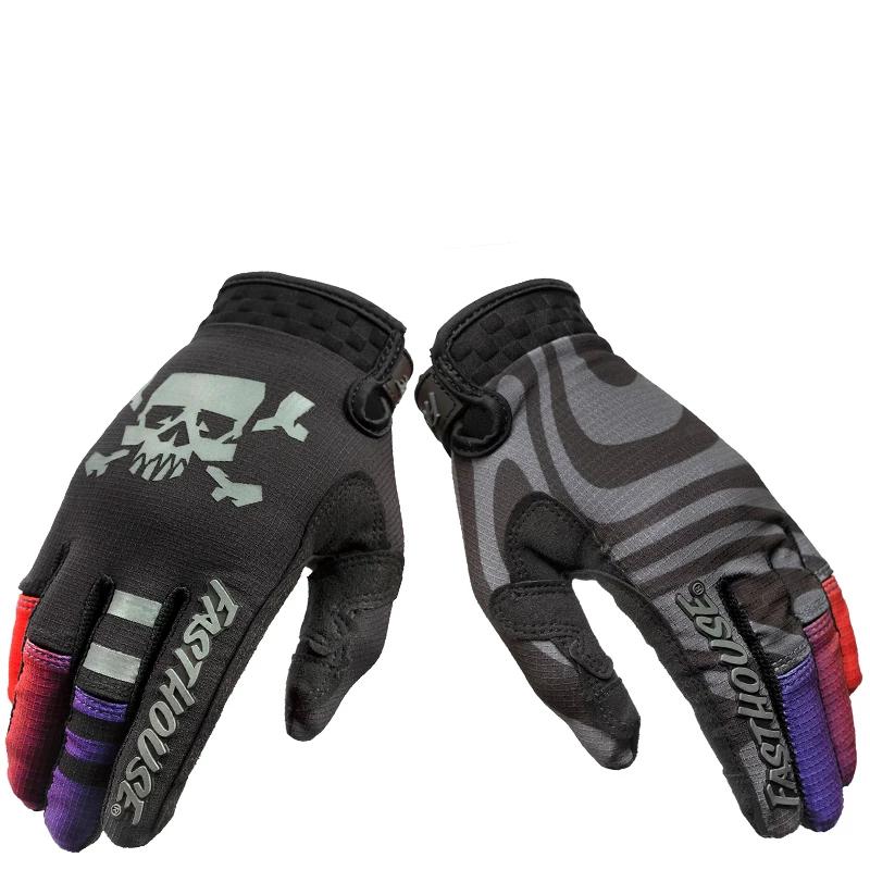 2024 Touch Screen New Red Black Men's and Women's Full Finger Thin Bicycle Mountain Cross-Country Outdoor Sports Riding Gloves
