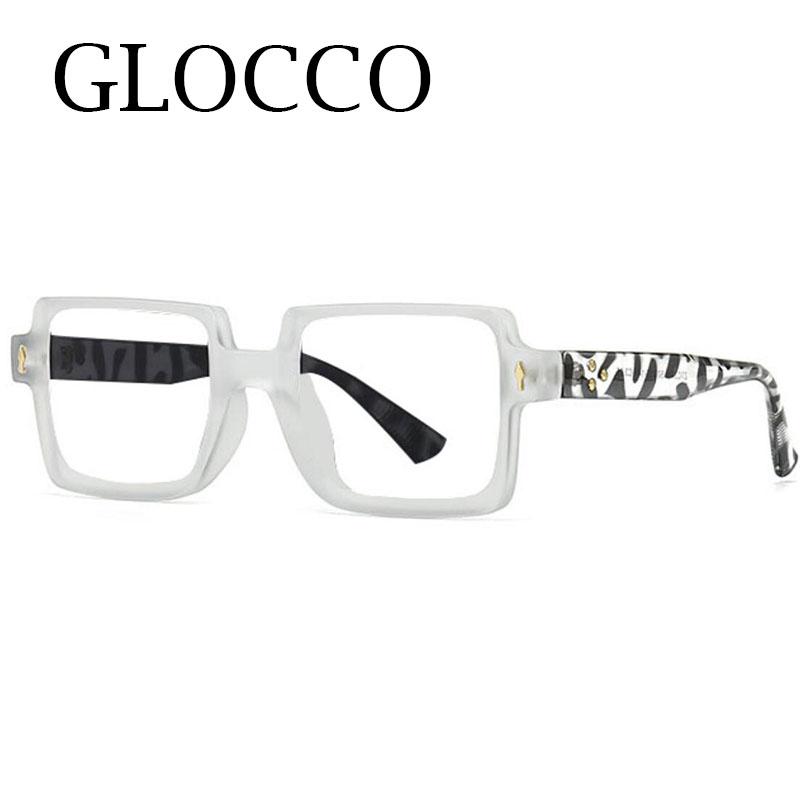 Reading Eyewear Male Blue Spectacle Gents Rivets Gradient Clear Presbyopic Designer Stylish Brand Big Tinted Square Blocking Rectangular Light