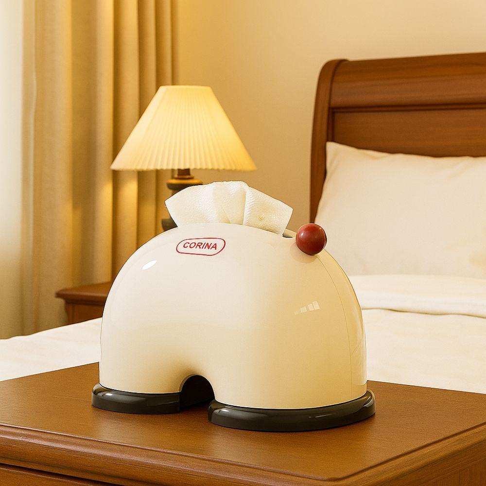 Rounded Corners Napkin Box Built-in Spring Tissue Organizer Paper Storage Holder Kitchen